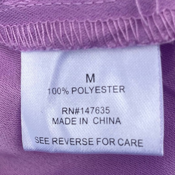 Romeo & Juliet Couture lavender ruffled crop top with lace up back / M / EUC - Picture 11 of 13